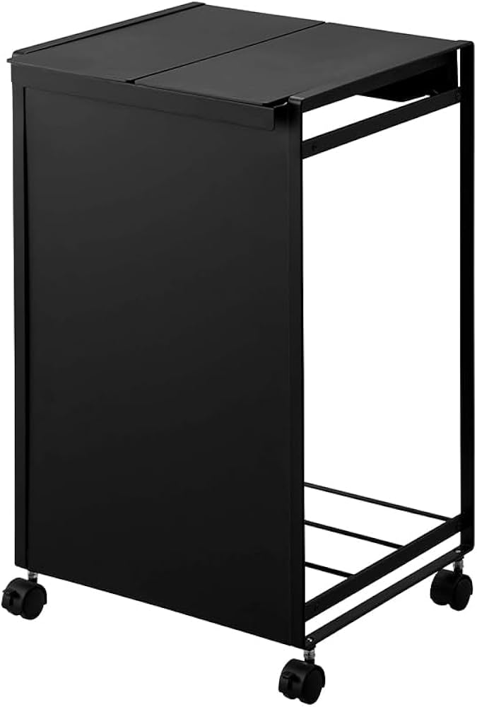 Amazon｜山崎実業(Yamazaki) 蓋付き 目隠し 分別 ダストワゴン 2分別