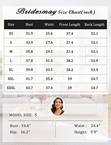 Bridesmay Women Sleeveless Lace Cocktail Dresses Formal Hi Low Mother Of The Bride Midi Wedding Guest Summer Dress Grape S #TOP5