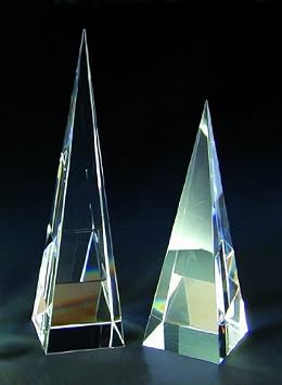 Pyramid Tower Crystal Award - Large