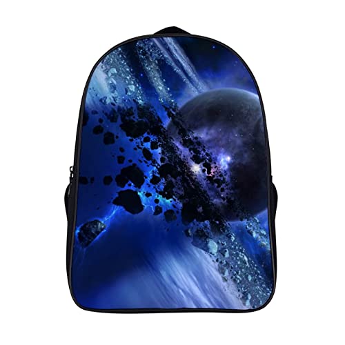 Sac à dos d'école pour enfants grand format 40x28x16cm imprimé espace univers