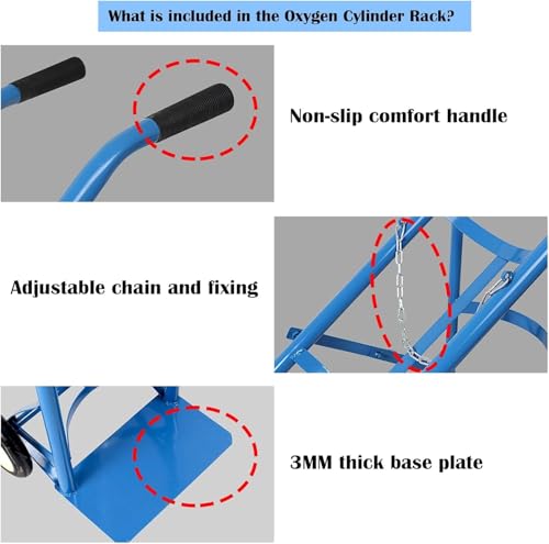 Chariot porte-bouteille d'oxygène bleu : la solution pour transporter sans effort