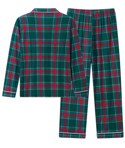 Image of RAISEVERN Couple Christmas Matching Pajamas Long Sleeve Pjs Set Sleepwear