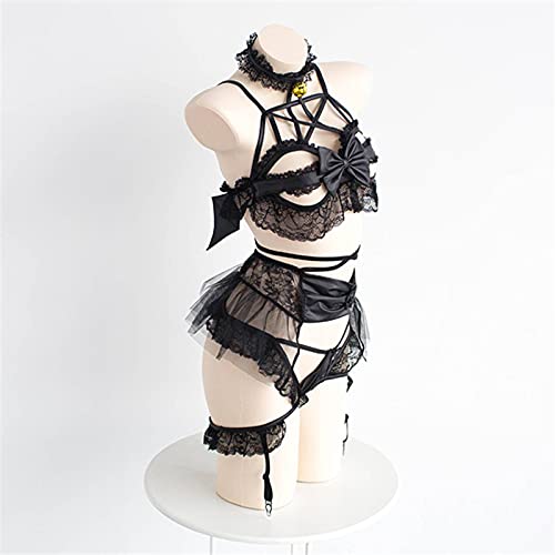 NC Fantasia feminina japonesa de diabo cosplay sexy conjunto de lingerie de bandagem Lolita Anime Sh