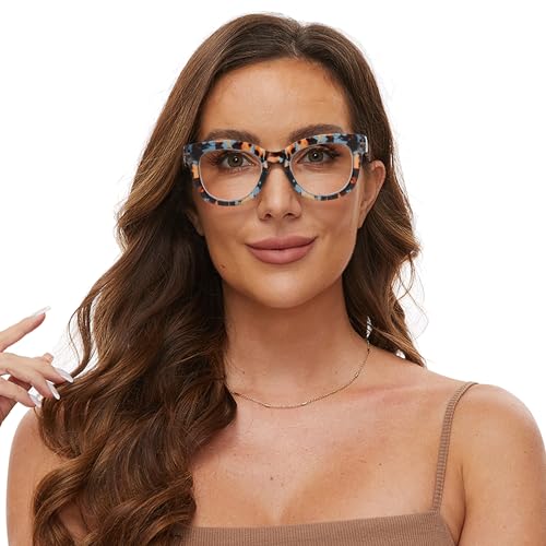 Image of Oversized Reading Glasses for Women,3 Pack Blue Light Blocking Computer Spring hinge Readers