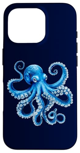 Cool Blue Octopus Sea Ocean Lover,Tentacles Octopus Lover �X�}�z�P�[�X iPhone 16 Pro �p
