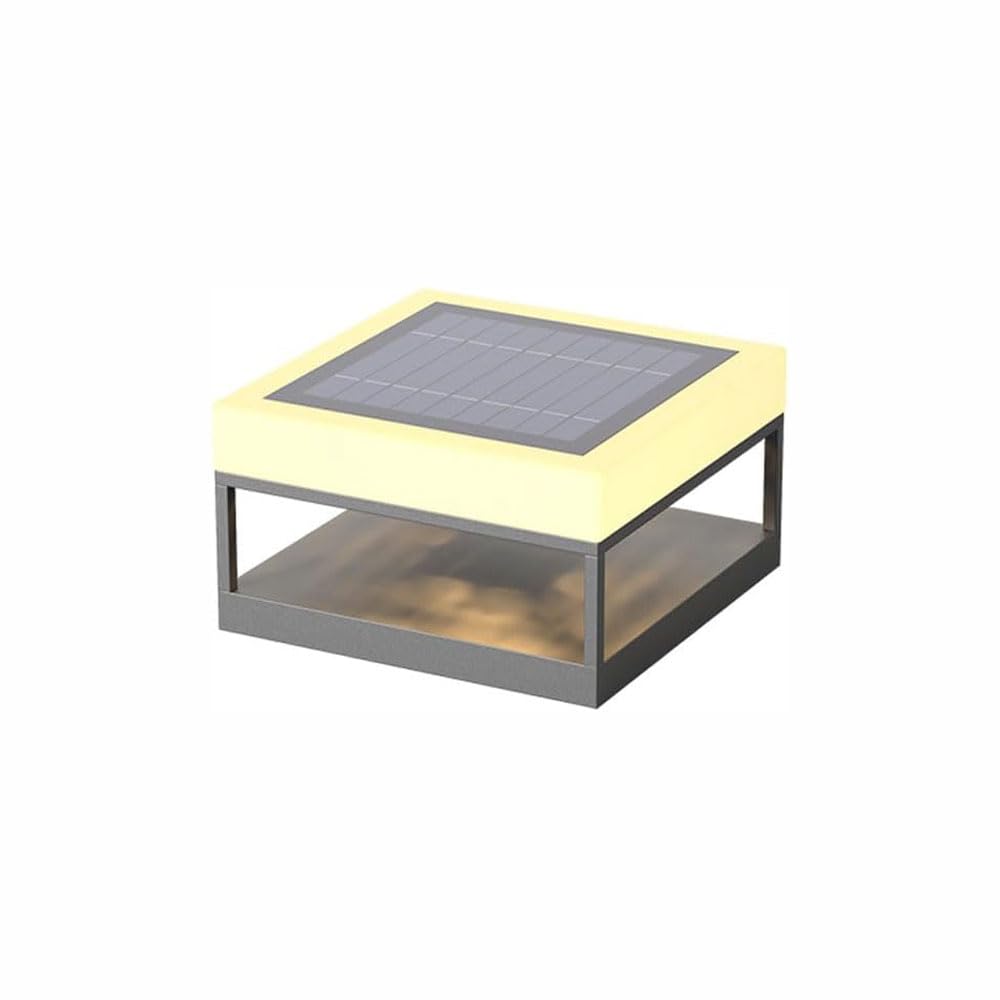 Solar Outdoor Column Lights IP65 Waterproof Column Cap Lamp Square Deck Pillar Lights Outdoor Exterior Solar Post Light