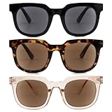 zooxsky 3 Pack Reading Sunglasses for Women Men Classic Outdoor Sunglasses Reader Full Lenses Sun Readers -Not bifocal +1.75