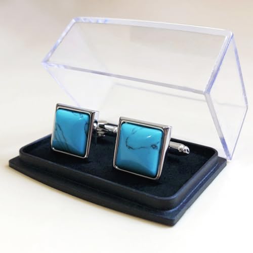 Image of S&W Wedding Cufflinks for Men Cuffs with Gift Box Business for Tuxedo Shirt