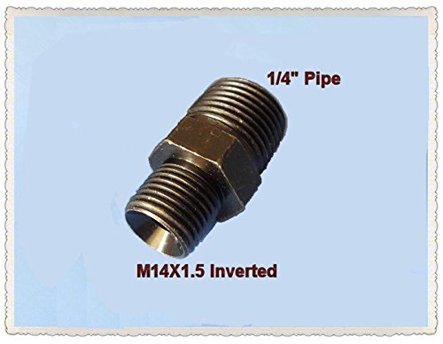 Hydraulic Fitting Adapter: 1/4" NPT Pipe To M14x1.5 Male Inverted Flare 6 thumbnail image