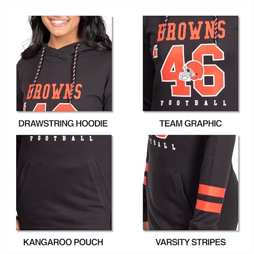 Ultra Game NFL Official Women's Super Soft Oversized Hoodie Sweatshirt Pullover Tunic, Houston Texans, Team Color, Medium by Ultra Game - Image 3