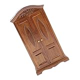 Matériau : bois 1/12 Maison de poupée miniature rétro en bois 3 couches Armoire Artisanat Décor Couleur bois