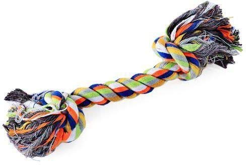 Image of Pet Toy, Durable Combo Pack Cotton Rope Chew 2 Knot Toy + Spiked Ring Toy + Rope Ball for Small to Medium Dogs to Play I Combo of 3 (Combo-D)