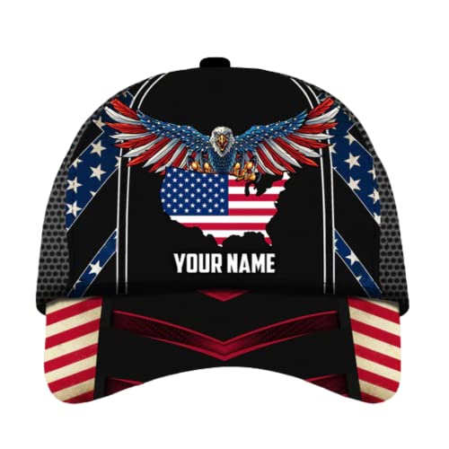 Rolica - Personalized Unique American Eagle Patriotic Cap 3D Hats For Men/Women, Best Gift For Friends #TOP1