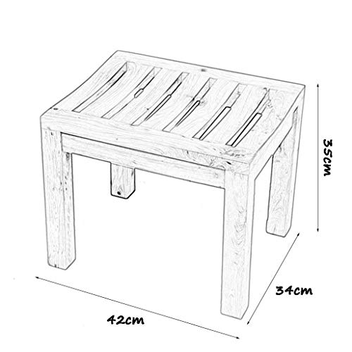 Banc de douche en bois de qualité supérieure SBTXHJWCGLD stable - 3