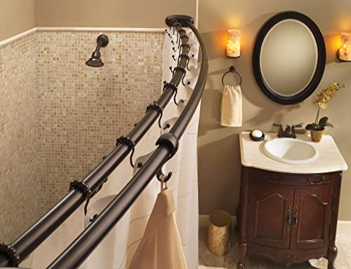 Moen Dn2141Owb 60-Inch Adjustable Stainless Steel Double Curved Shower Rod, Old World Bronze #TOP2
