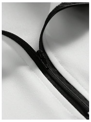 Men's Quarter Zip Baggy Shirts Y2K Letter Graphic Short Sleeve Oversized Golf Shirt3