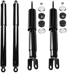 Detroit Axle - 4WD Front & Rear Shocks Absorbers for Chevy GMC Escalade Suburban Silverado Sierra 1500 Tahoe Yukon - 4pc Set