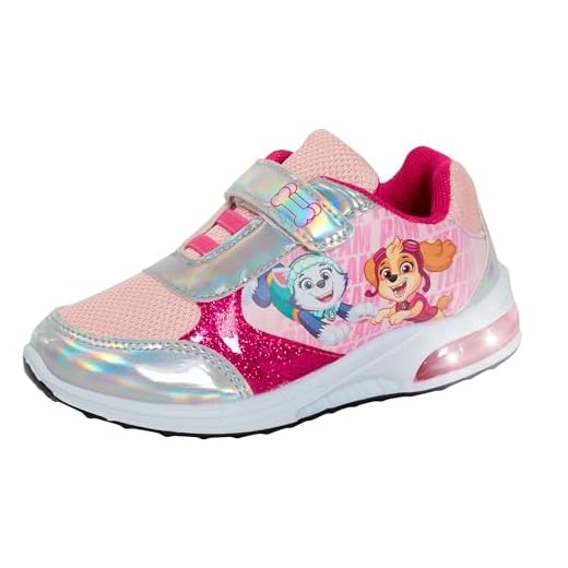 Paw Patrol Skye - Zapatillas deportivas con luces intermitentes para niñas, con luces LED, Pink, 24 EU