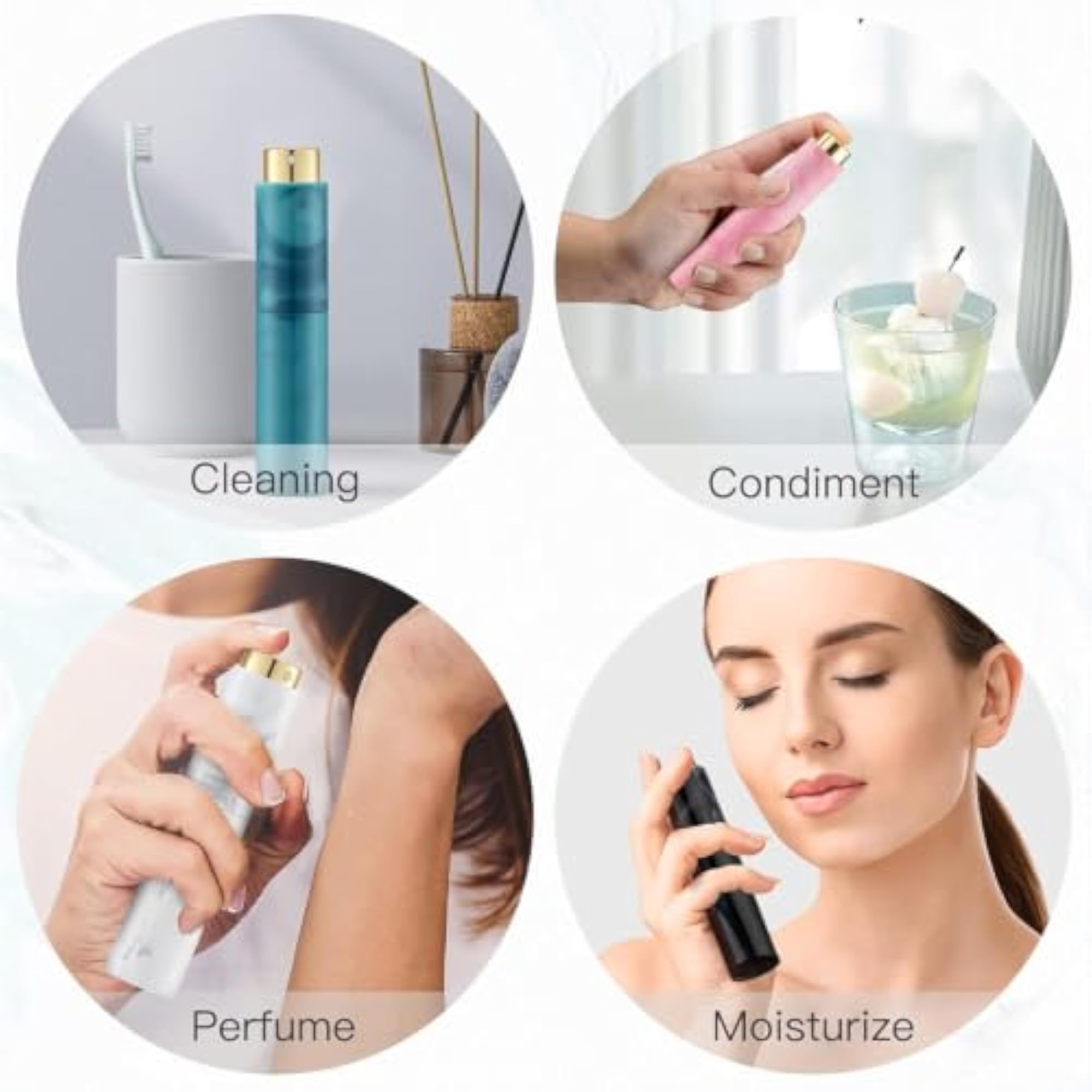 Water Atomizer Travel, 4 PCS Refillable Containers