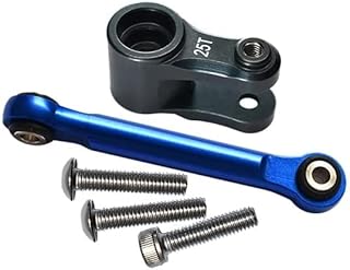 Aluminum Servo Horn 25T with Tie Rod for Traxxas 1/10 Maxx 4WD Monster Truck 89076-4 - 5Pc Set Gray Silver