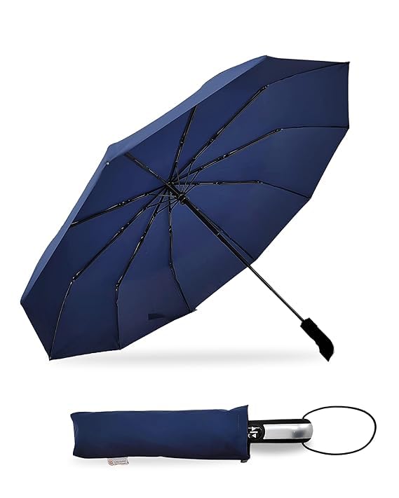 Umbrella for Rain Big Size - Windproof UV Protection Compact Folding Umbrella for Men, Women, Girls, Kids | Automatic Open & Close, 10 Ribs, Stylish Daily Use Chatri for Monsoon Travel-image-35