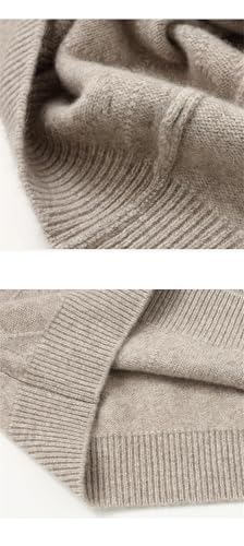 Vsadsau Men Thick Crew Neck Sweater Wool Solid Knit Sweater Pullover Long Sleeve Warm Casual Jumpers3