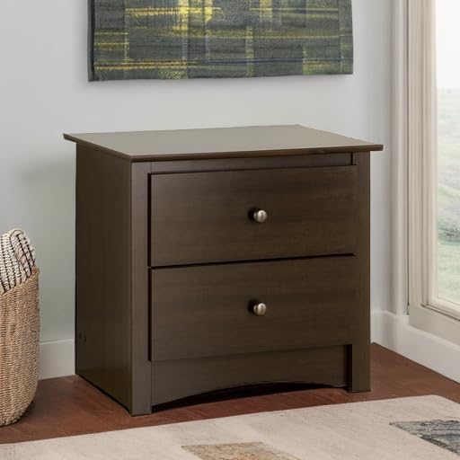 bedsidedrama BROWN サイズ2 Nexera Modern 2 Drawer Nightstand, Brown Oak - Walmart.com