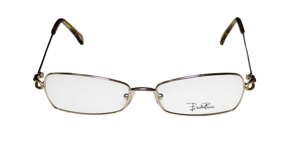 Emilio Pucci 2113r Womens/Ladies Designer Full-rim Eyeglasses/Eye Glasses (52-16-130, Shiny Gold)