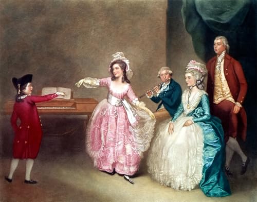 Toile affiche de peinture haut de gamme style Johan Zoffany 60x90cm
