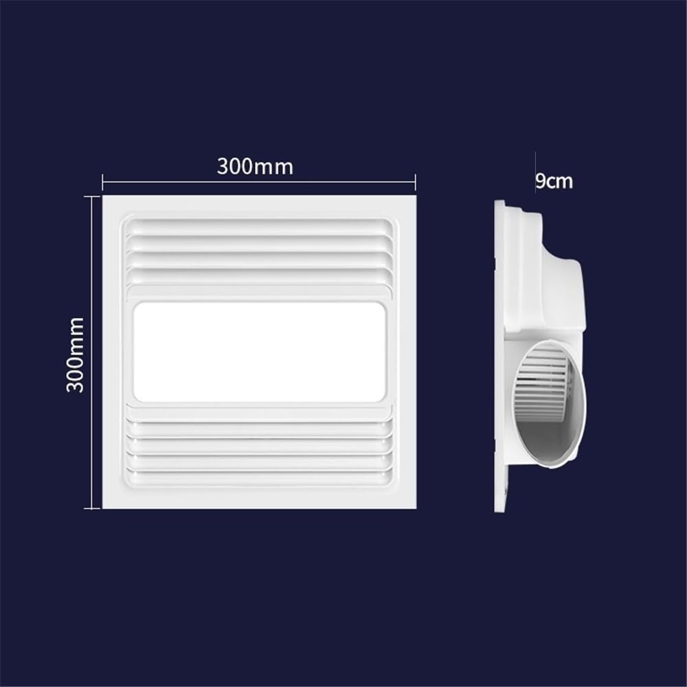 Ventola di ventilazione Ventilatore di scarico universale da soffitto ultrasottile 9 cm, 2 in 1, for cucina e bagno, con luce LED
