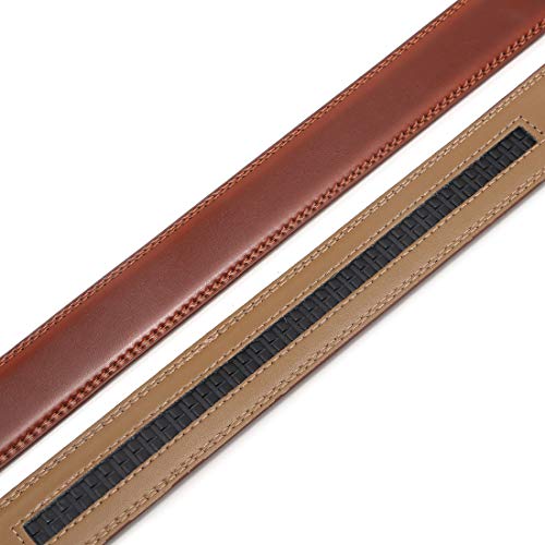 Image of Founders & C Mens Leather Ratchet Belt Strap Only 1 3 /8 inch Without Buckle,Replacement Strap Suitable for 40MM Slide Buckle