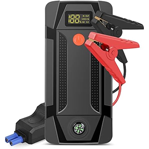 Car Jump Starter 12V 20000mAh Portable Power Bank Utral-thin Multi-Function Emergency Charger Car Battery Booster Portable Charger (Black) Cover