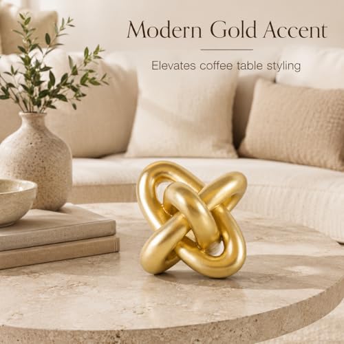 Escultura Nudo Dorado para Decoración de Mesa miniatura 6