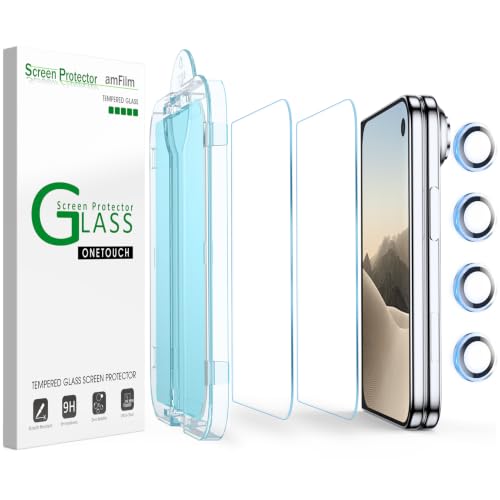 2-Pk amFilm OneTouch iPhone 13-18 Tempered Glass Screen Protectors - image 1