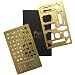 METAL BULLET JOURNAL STENCIL SET (2 Pack) w/ etched 6 inch ruler (Satin Gold) Planner Icons + Frame layout Stencil | Ideal for A5 notebook size like Leuchtturm1917