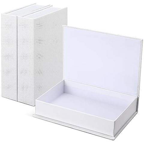 Tioncy 3 Pcs Decorative Book Storage Boxes Cover