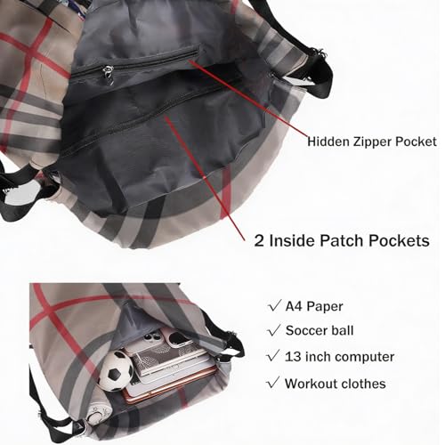 Image of MOCA Drawstring Gym Sports Backpack Lightweight Multipurpose Daypack Travel School College Daily Storage Carry Suitable Men Women Kids Adults Fitness Accessory