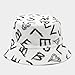 Quanhaigou Bucket Hat for Men Women,Packable Reversible Printed Sun Hats,Fisherman Outdoor Summer Travel Hiking Beach Caps (Letters White)