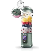 Ninja Blast Portable Blender, 530ml, Leakproof Lid & Sip Spout, Powerful Cordless Mini Blender, Rechargeable, Portable Smoothies, Protein Shakes, Blends Ice & Frozen Fruit, Forest Green, BC151UKEM