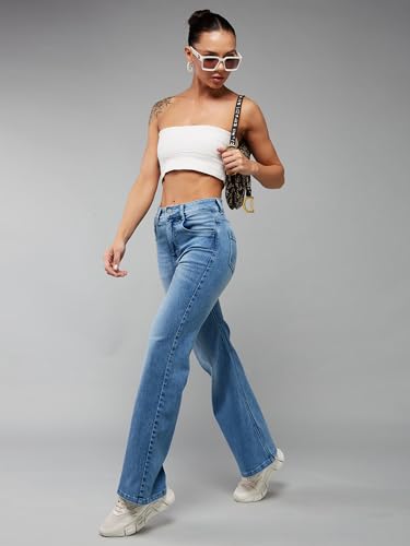 Image of Dolce Crudo Women's High Waist Straight Fit Jeans