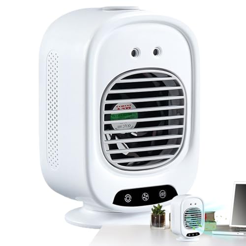 Ventilateur portable, ventilateur portable rechargeable - Appareil de refroidissement USB rechargeable | Hydrating Speet Small Fan avec 3 modes réglables pour le camping Camping Desk Bedroom