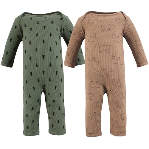 Image of Hudson Baby Unisex Baby Thermal Coveralls 2pk, Creative Rainbows