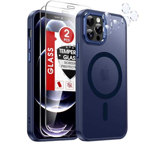 LeYi for iPhone-12-Pro-Max Case with Screen Protector Camera Cover Blue - image 1