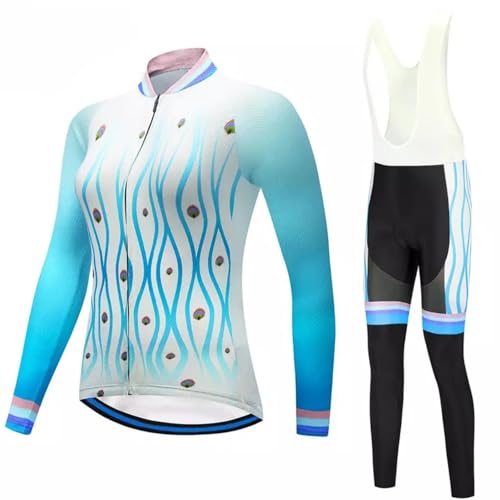 Maillot cyclisme manches longues femme et pantalon rembourré premium