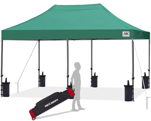 Image of ABCCANOPY Patio Pop Up Canopy Tent 10x20 Commercial-Series(Forest Green)