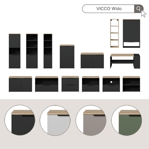 Vicco Wohnwand Wido, Greige, 2 Teile – Bild 8