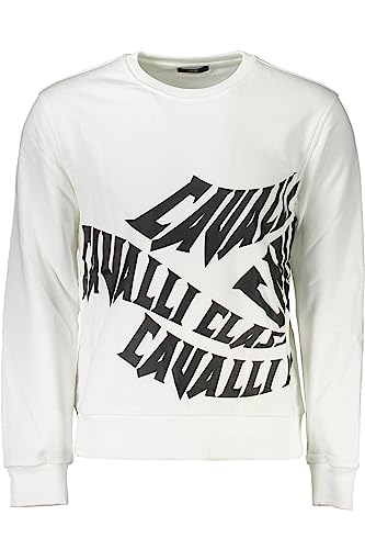 Sweater coton blanc homme Cavalli Class taille XXL vêtement hiver