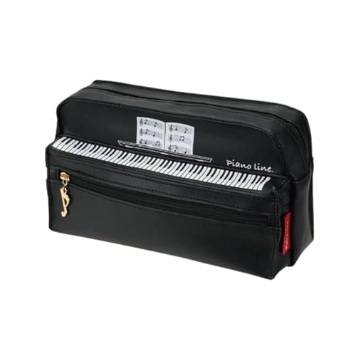 ペンポーチ アップライトピアノ ブラック 1104001 ミントグリーン 1104002 ピンク 1104003 ホワイト 0177502 Pianoline ピアノ教室 発表会 記念品 プレゼント (ブラック)