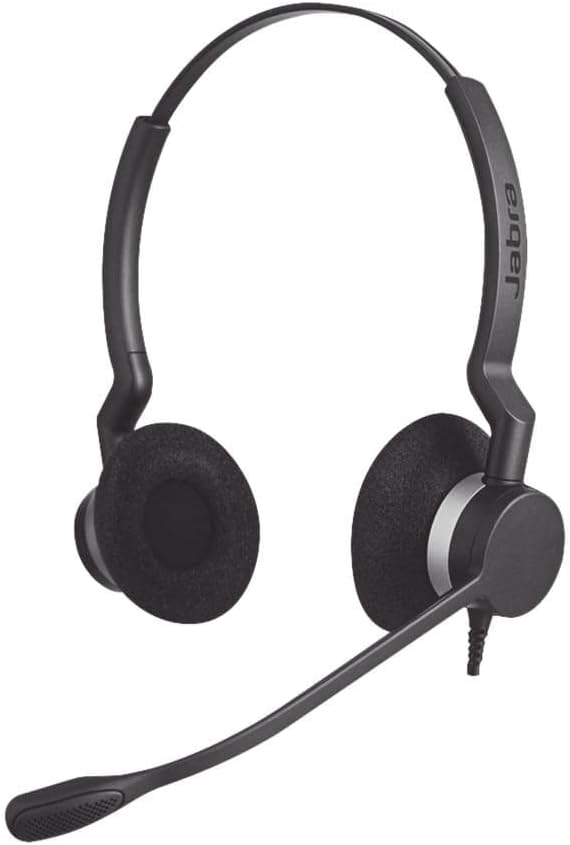 Jabra 2309-820-105 BIZ 2325 QD DUO Wired Professional Headset 2309-820-105 (Renewed)