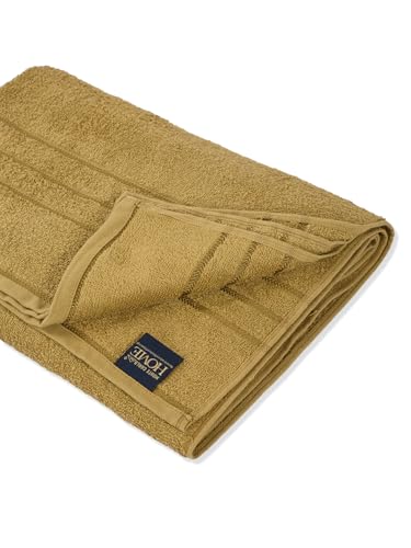 Image of Monte Carlo Essential 100% Cotton Bath Towel | 340 GSM Ultra Lightweight & Quick Dry | Soft Absorbent Large Towel 75x150 cm | Skin Friendly Daily Use Bathroom Towel for Men & Women (Soho) | Khaki